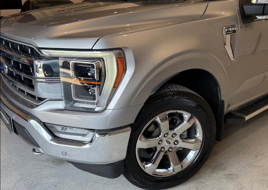 Ford F-150 front grille and headlight detail