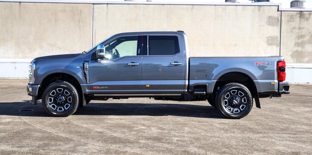 Grey Ford Super Duty side profile