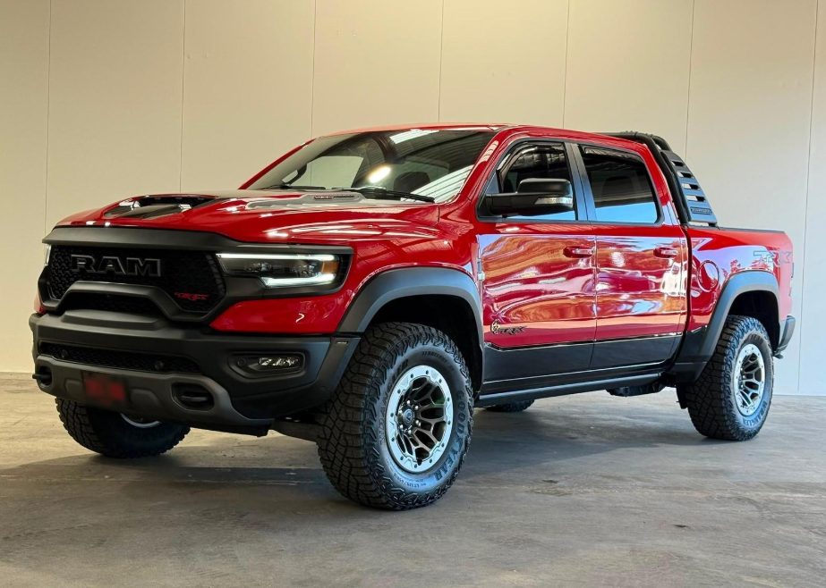 Red RAM TRX front three-quarter view